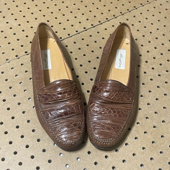Mezlan Sebastian Lizard Leather Grain Loafers 5633 Spain Brown Size 12 M Men main image 5